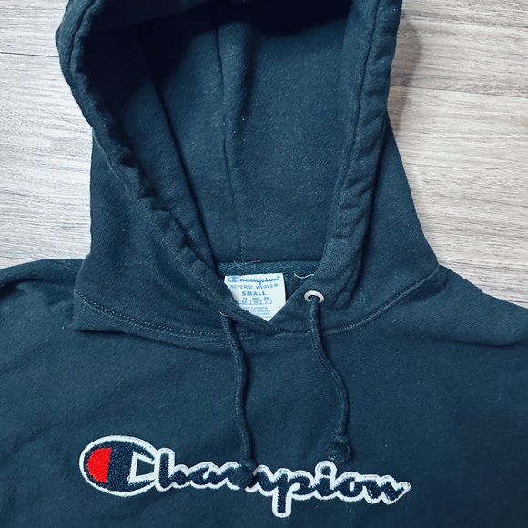 Vintage Champion Applique Hooded Sweatshirt - Picture 5 of 7